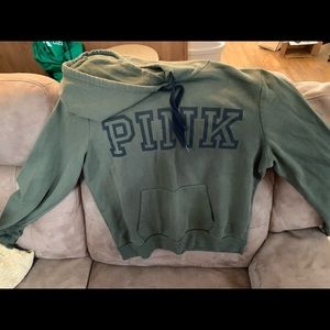 PINK  Victoria’s Secret Olive Hoodie